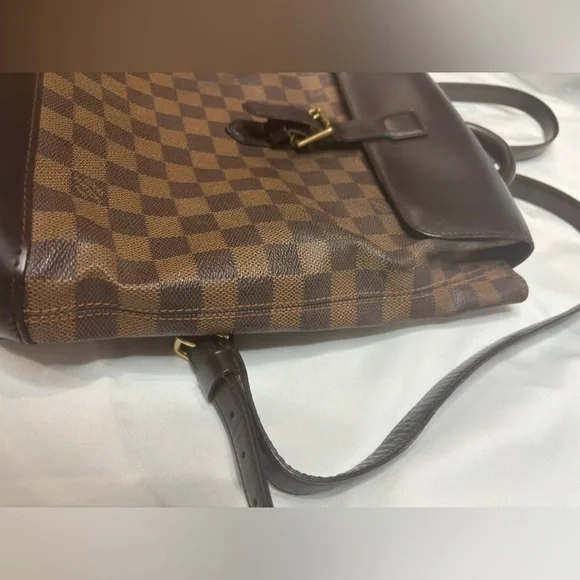 Louis Vuitton Damier Ebene Coated Canvas Soho Backpack